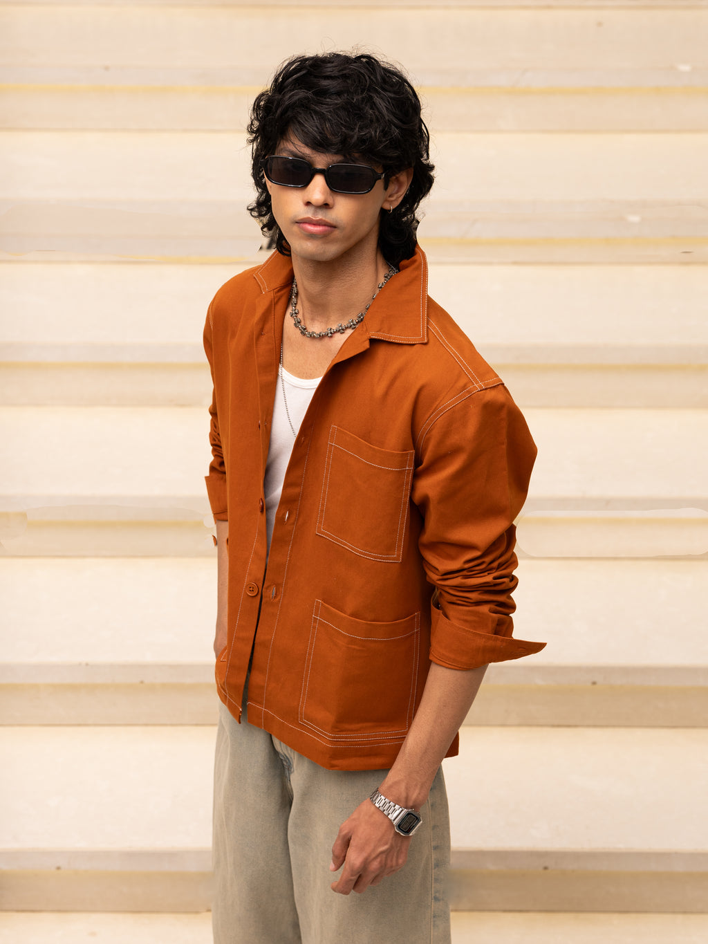 Field Overshirt (Burnt Orange)