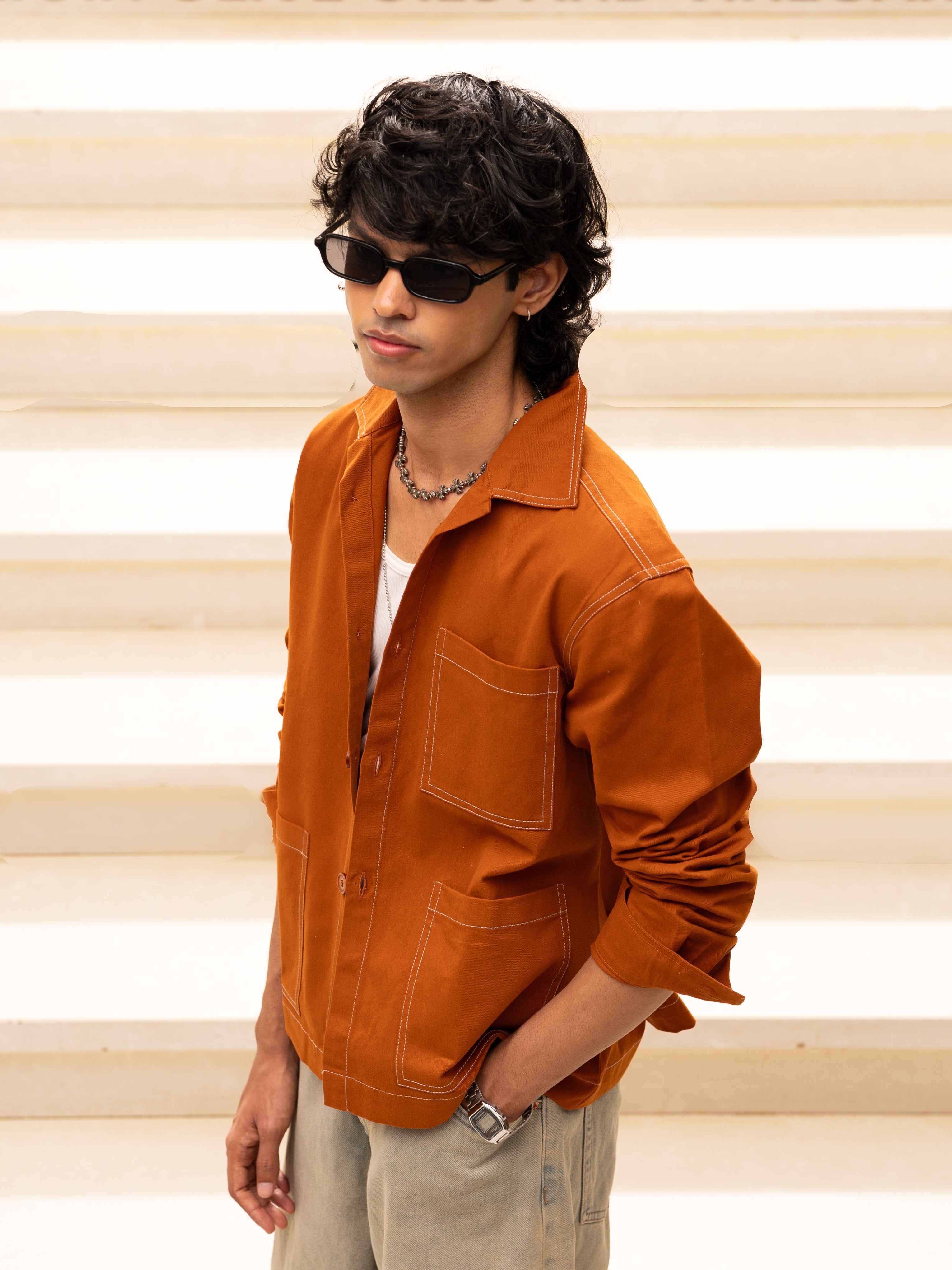 Field Overshirt (Burnt Orange)