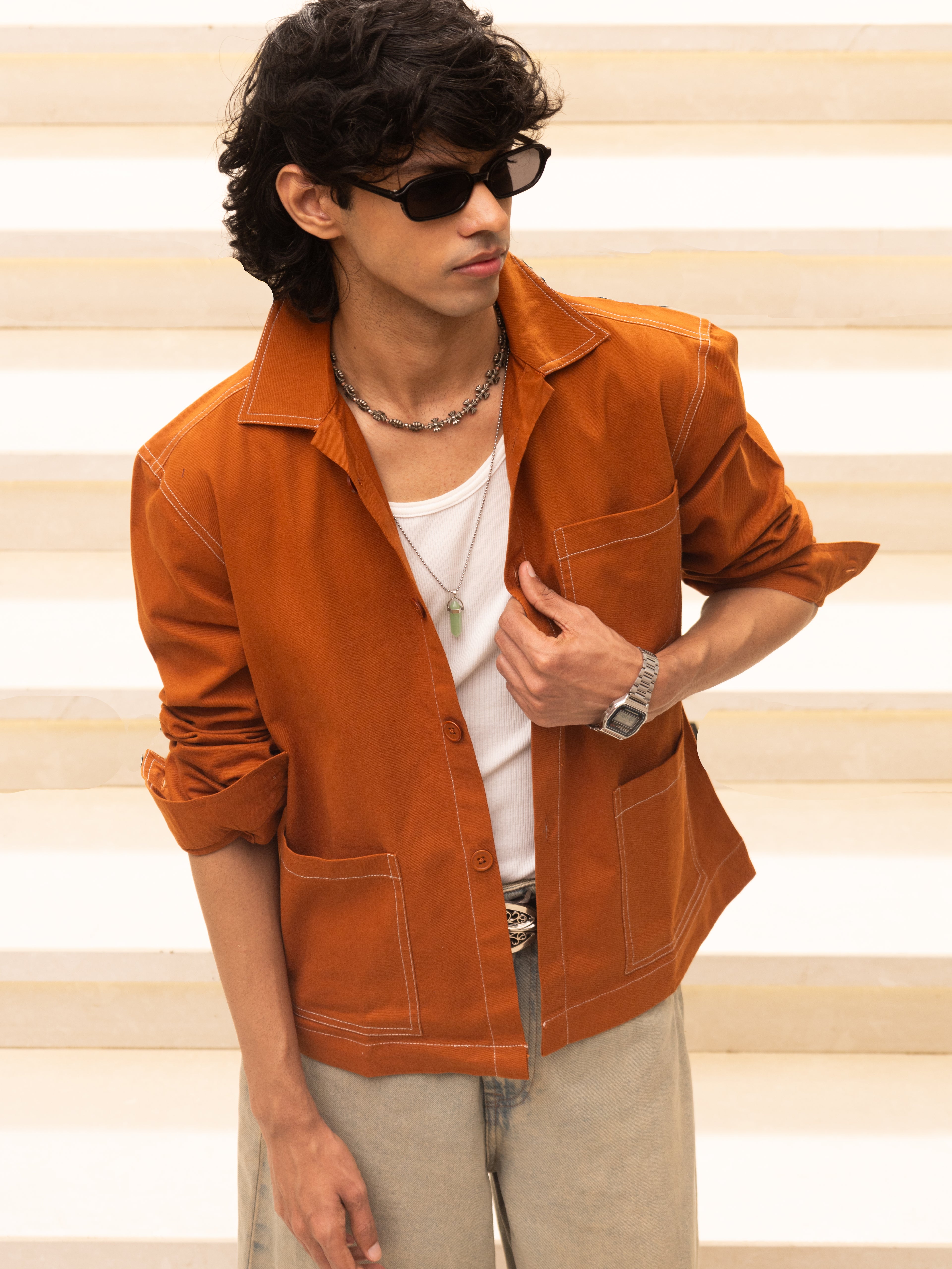 Field Overshirt (Burnt Orange)