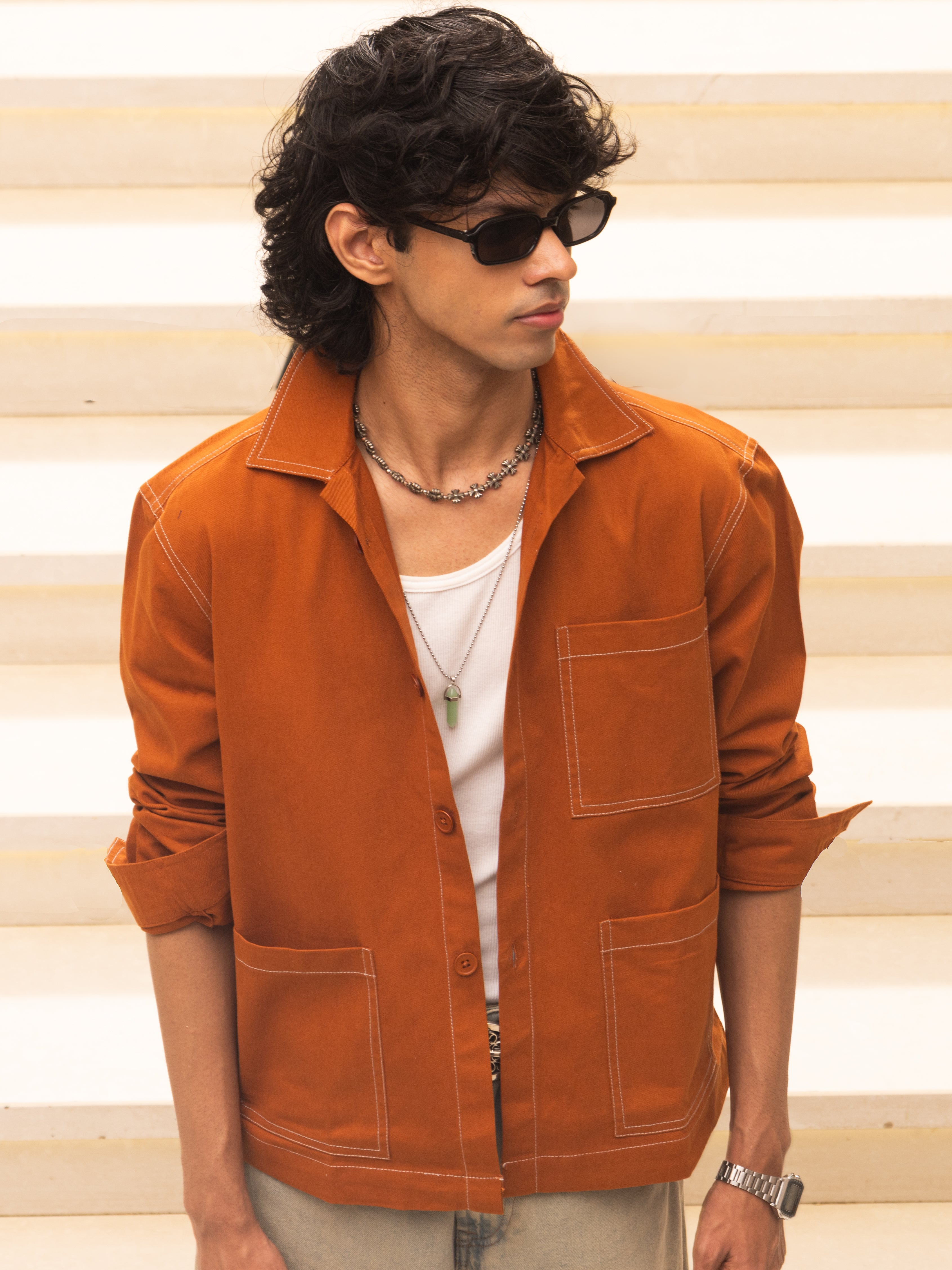 Field Overshirt (Burnt Orange)