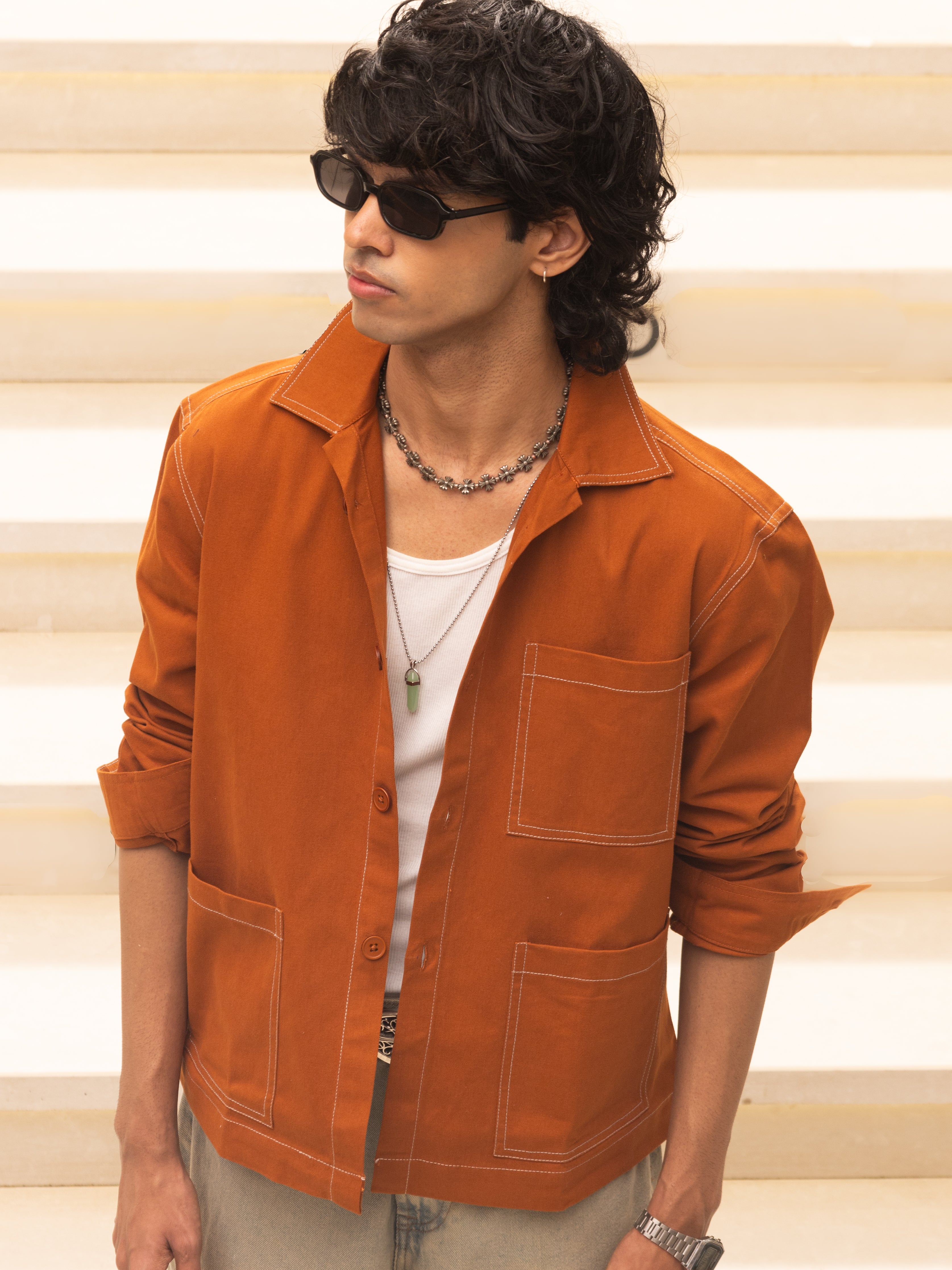 Field Overshirt (Burnt Orange)