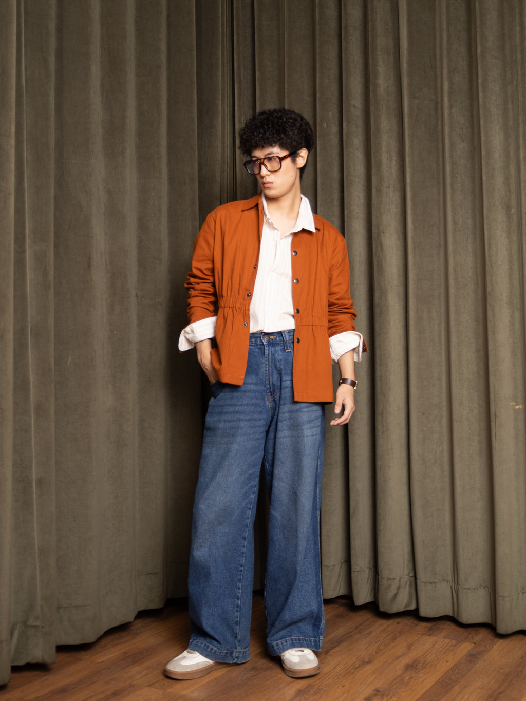 Banded Jacket (Burnt Orange)