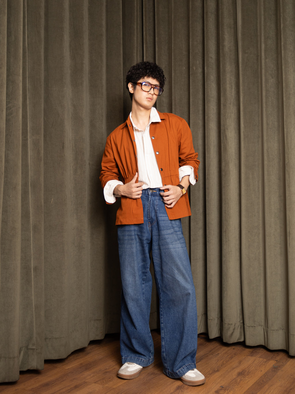 Banded Jacket (Burnt Orange)