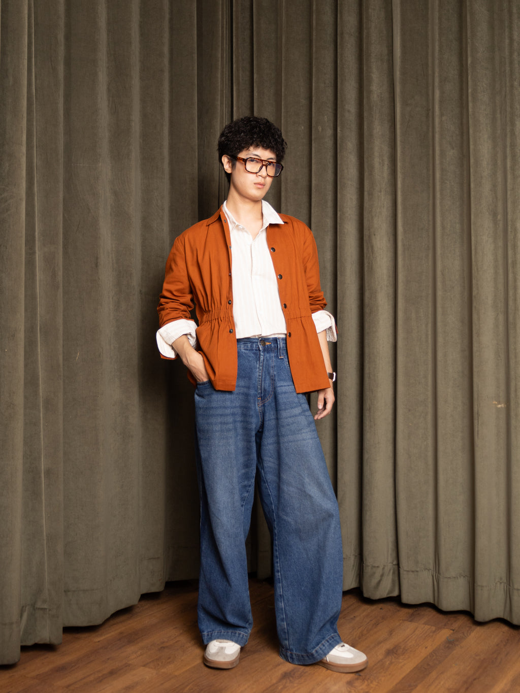 Banded Jacket (Burnt Orange)