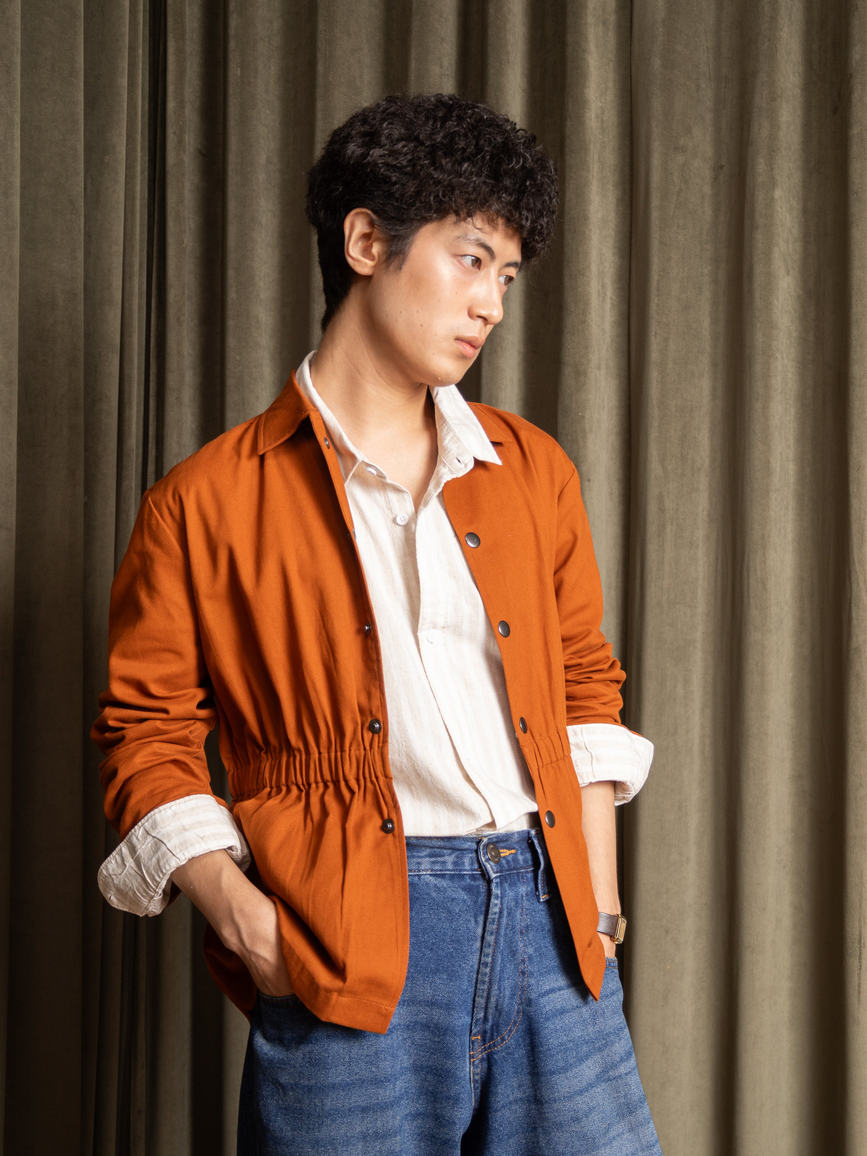 Banded Jacket (Burnt Orange)