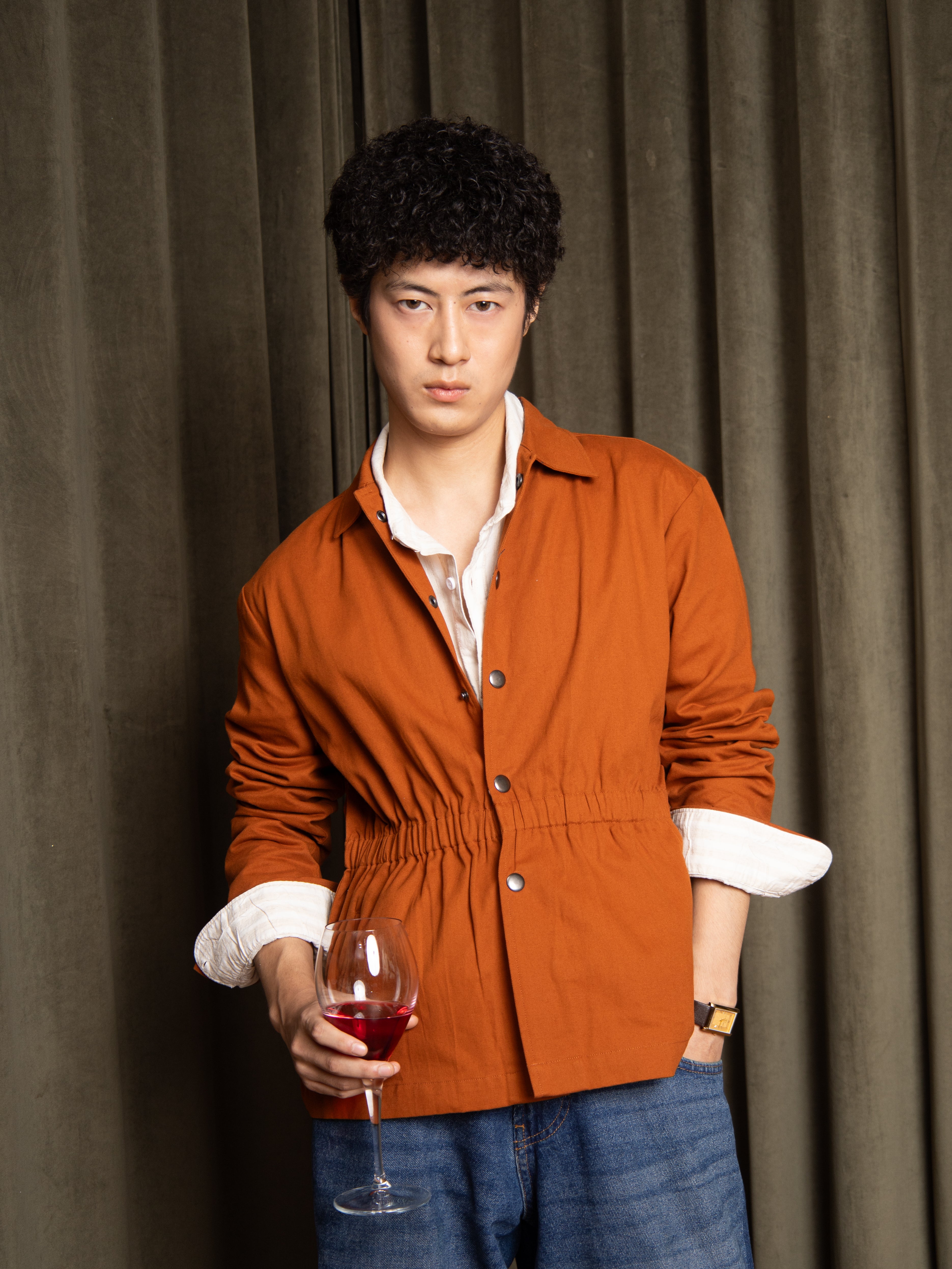 Banded Jacket (Burnt Orange)