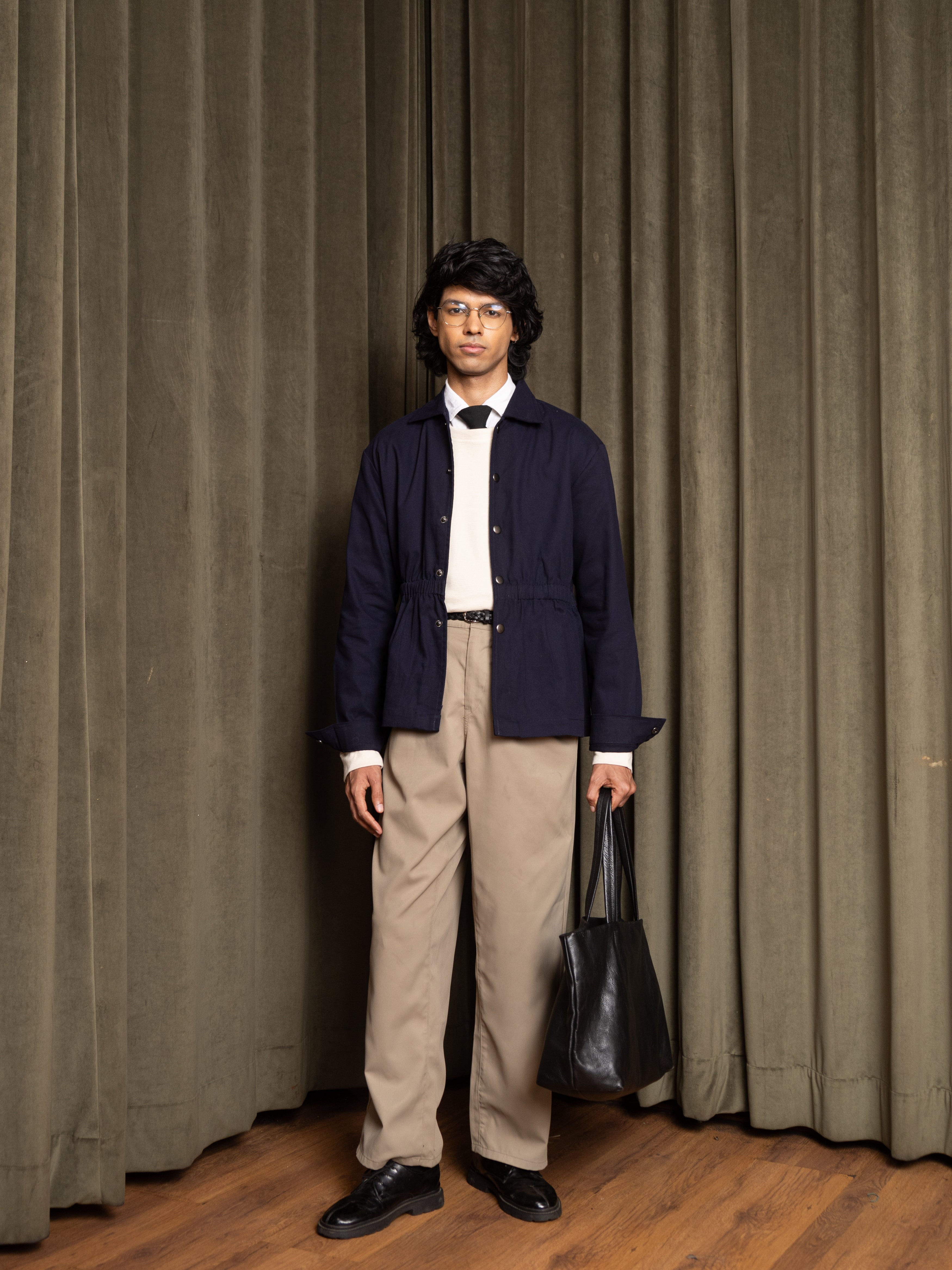 Banded Jacket (Deep Blue)