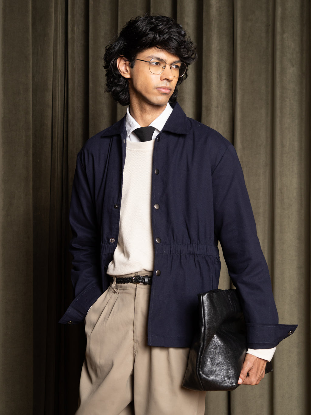 Banded Jacket (Deep Blue)