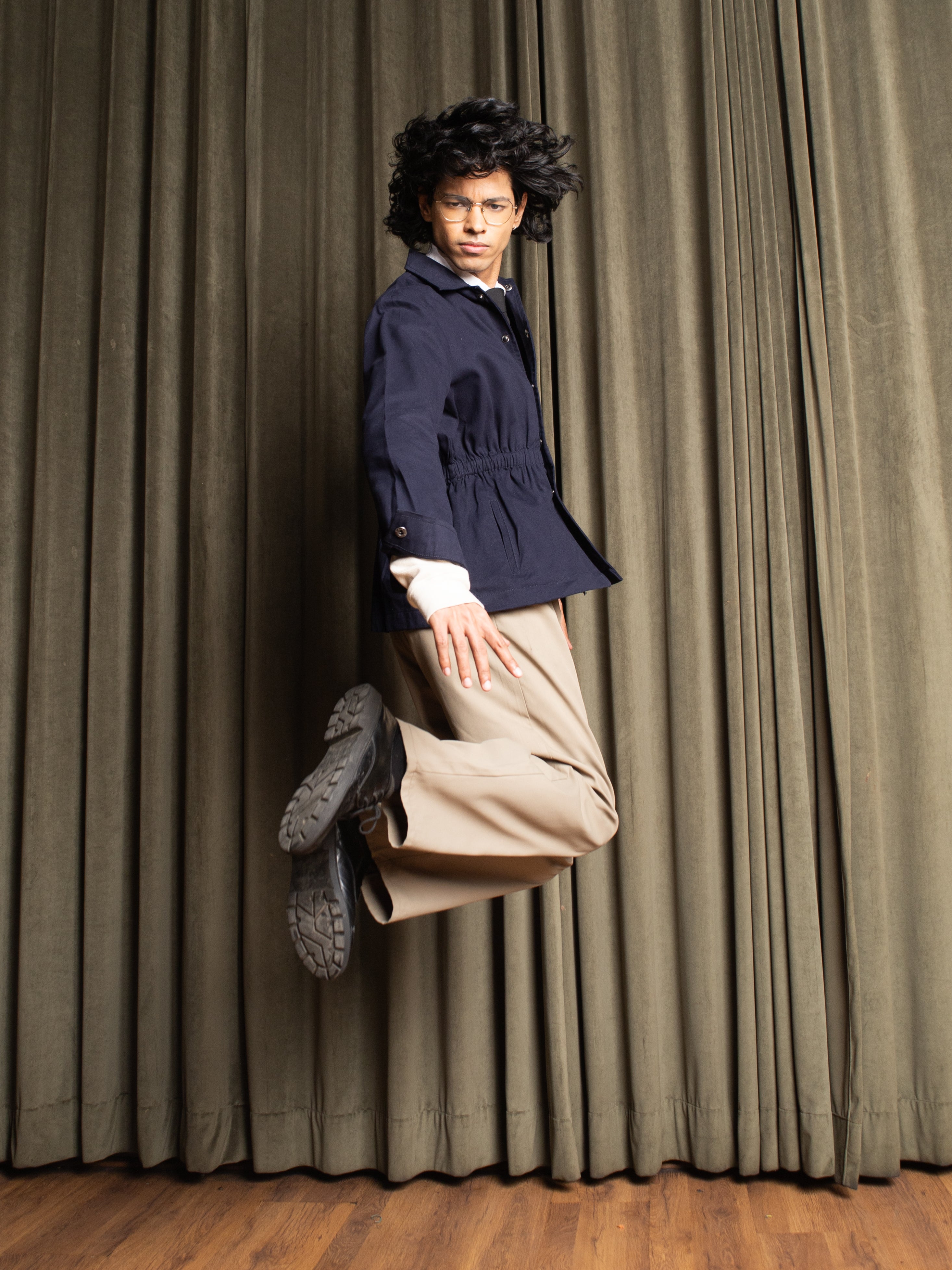 Banded Jacket (Deep Blue)