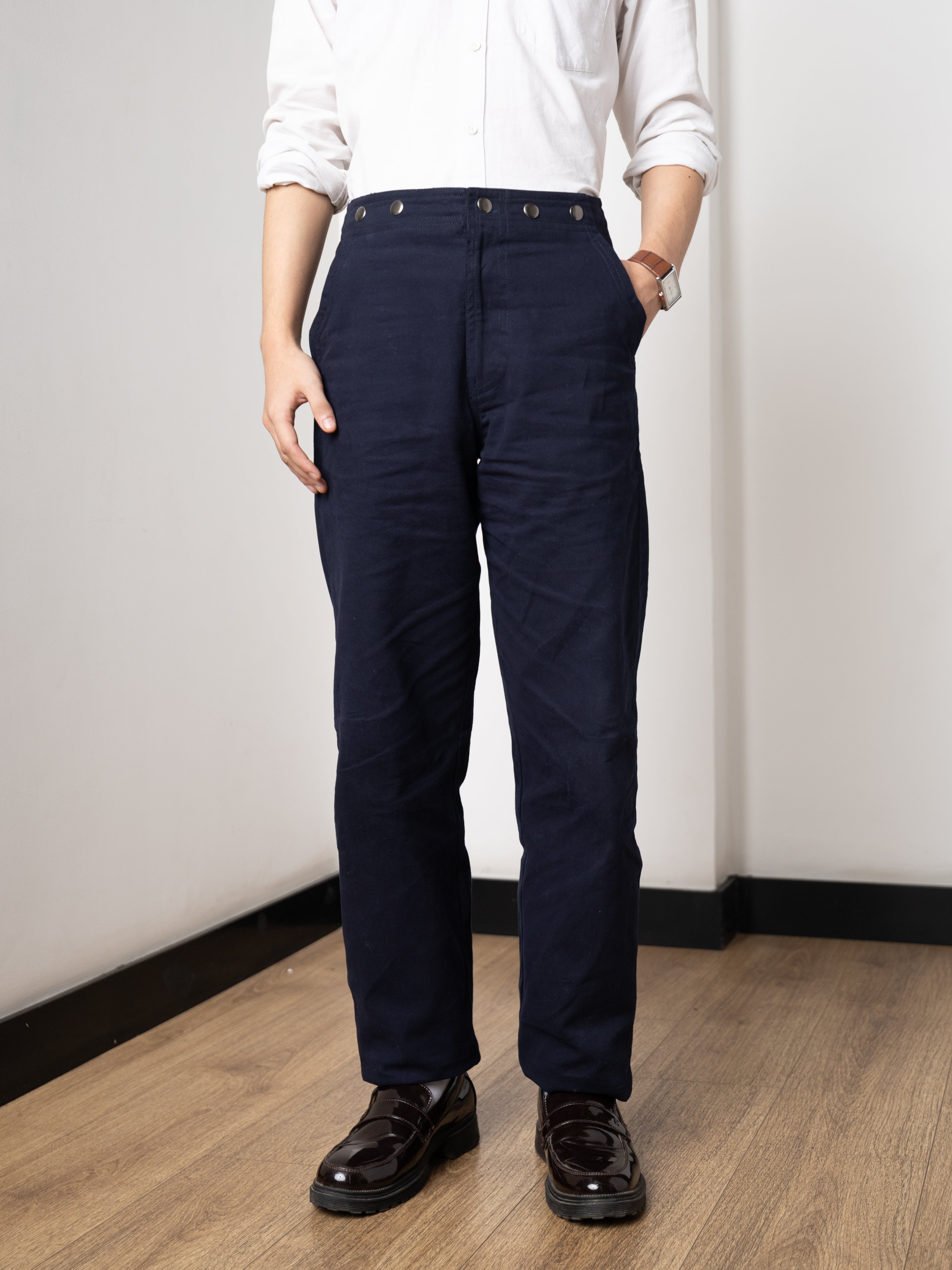 Barrel Trousers (Deep Blue)