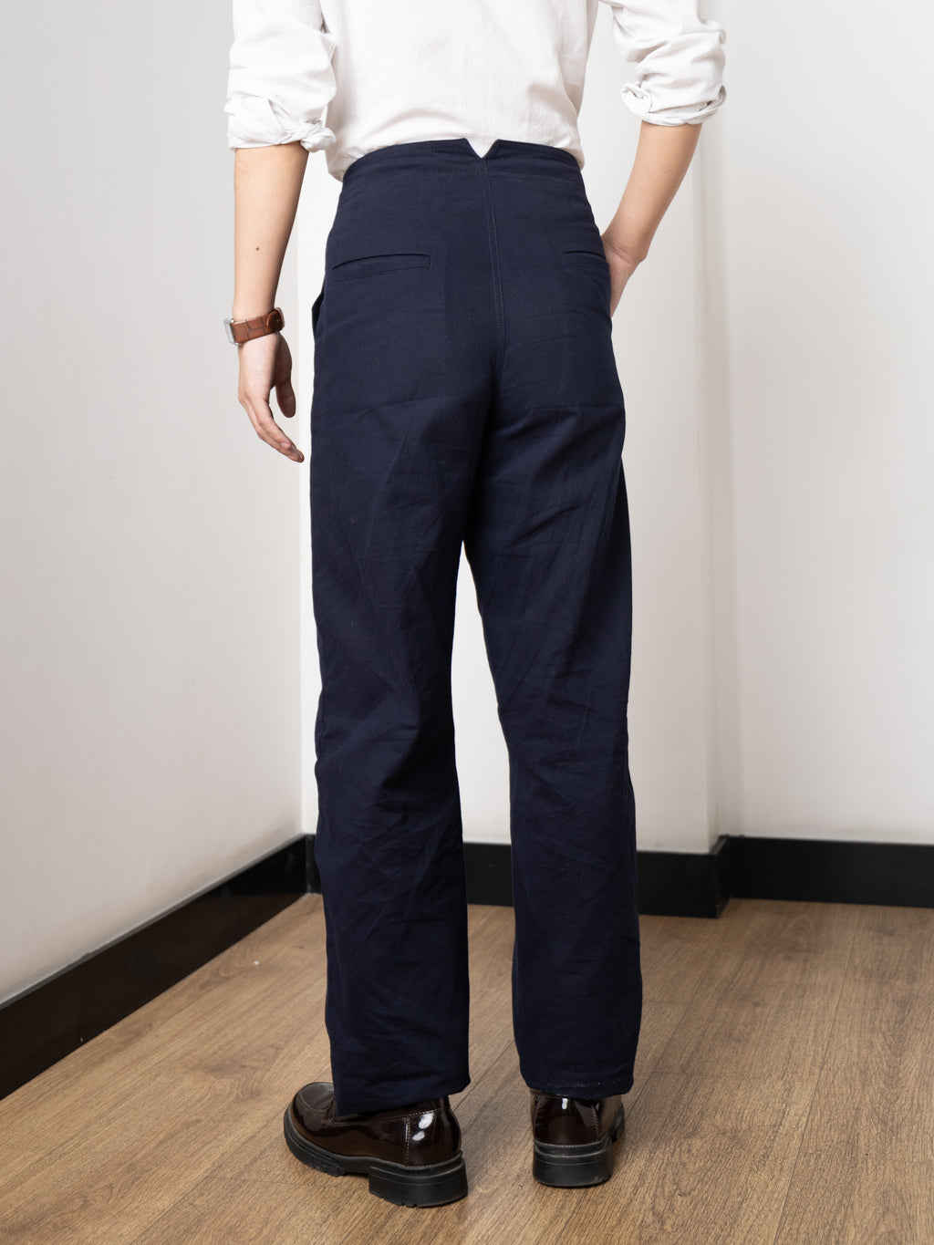 Barrel Trousers (Deep Blue)