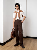 Barrel Trousers (Brown)