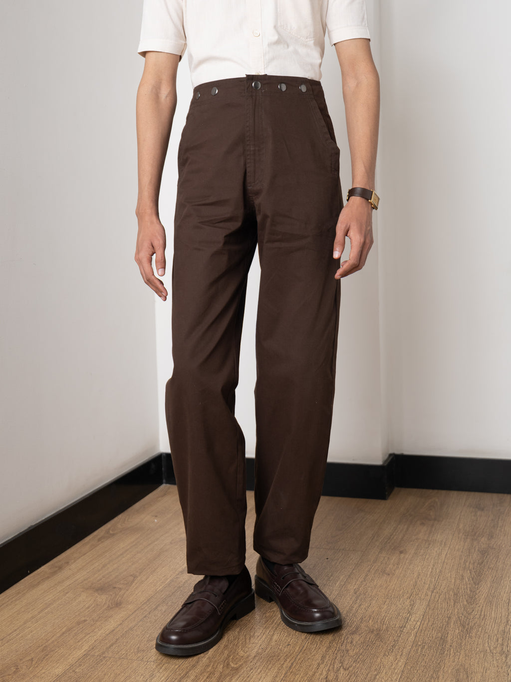 Barrel Trousers (Brown)