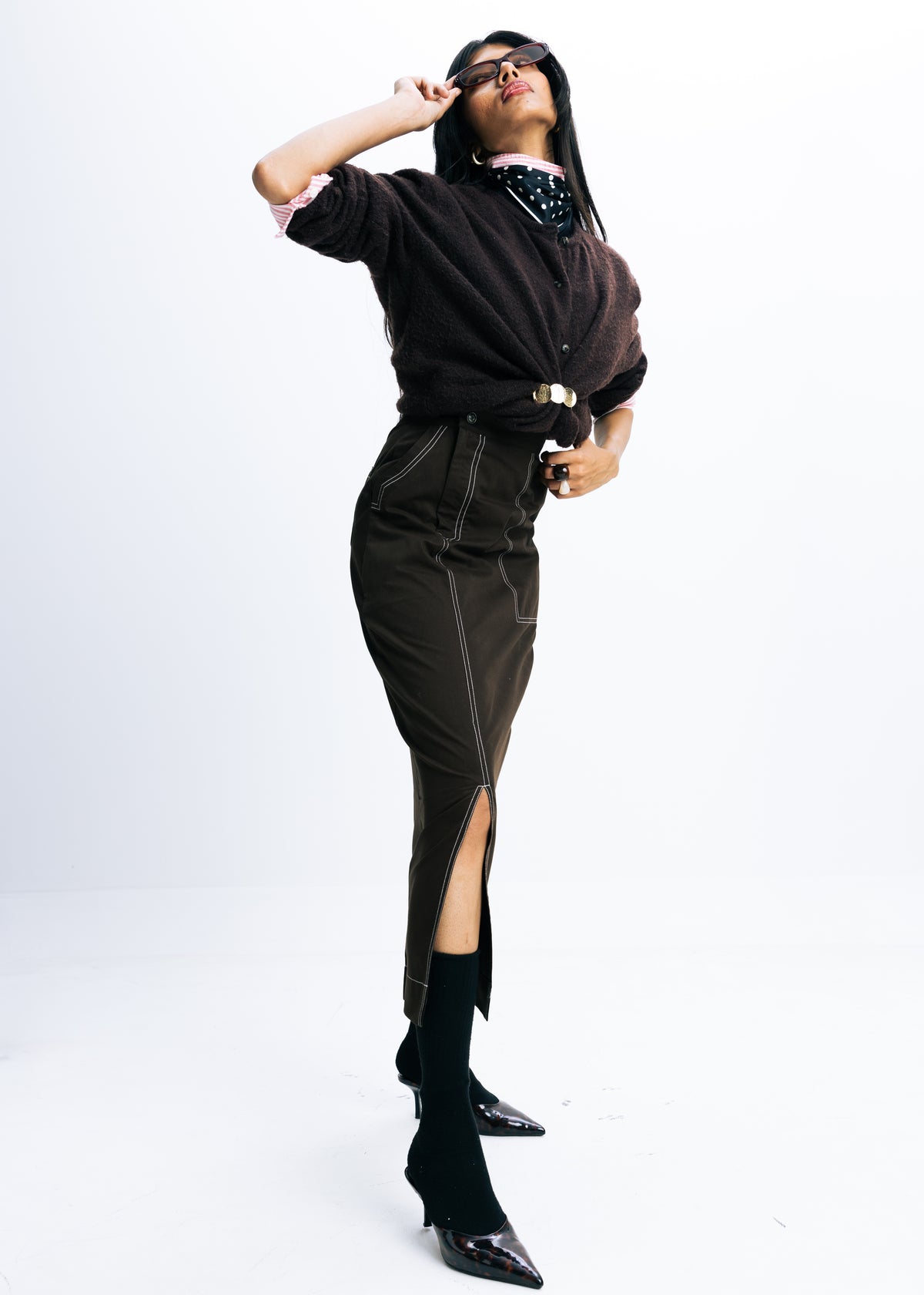 Column Skirt (Brown)