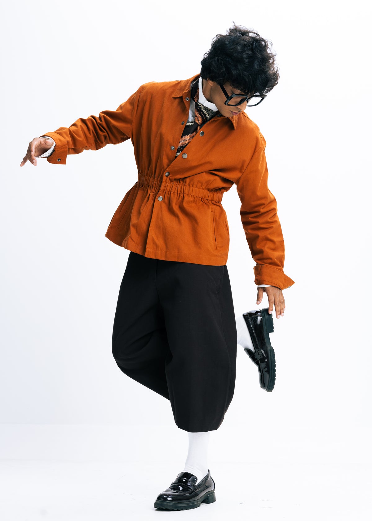 Banded Jacket (Burnt Orange)