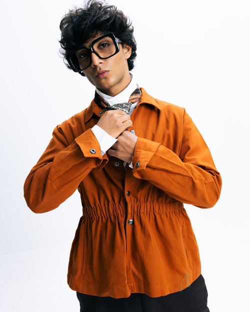 Banded Jacket (Burnt Orange)