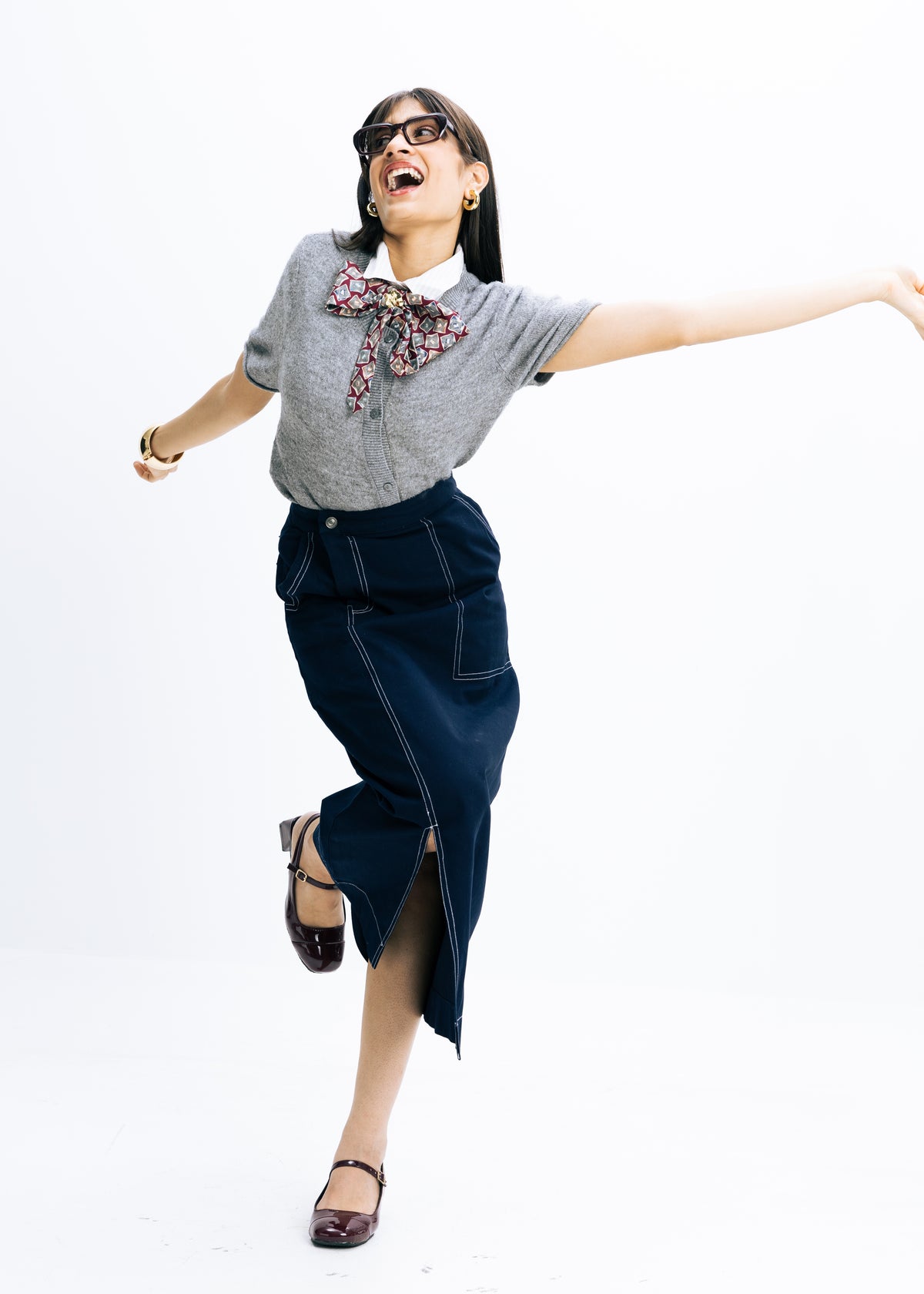 Column Skirt (Deep Blue)