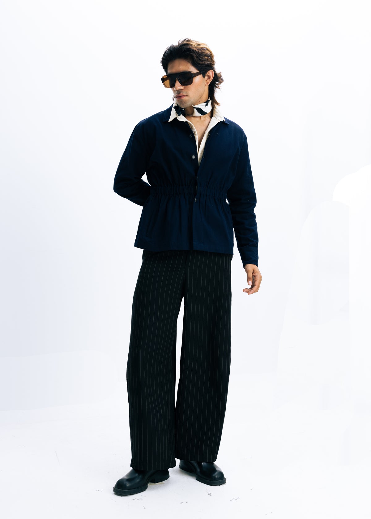 Banded Jacket (Deep Blue)